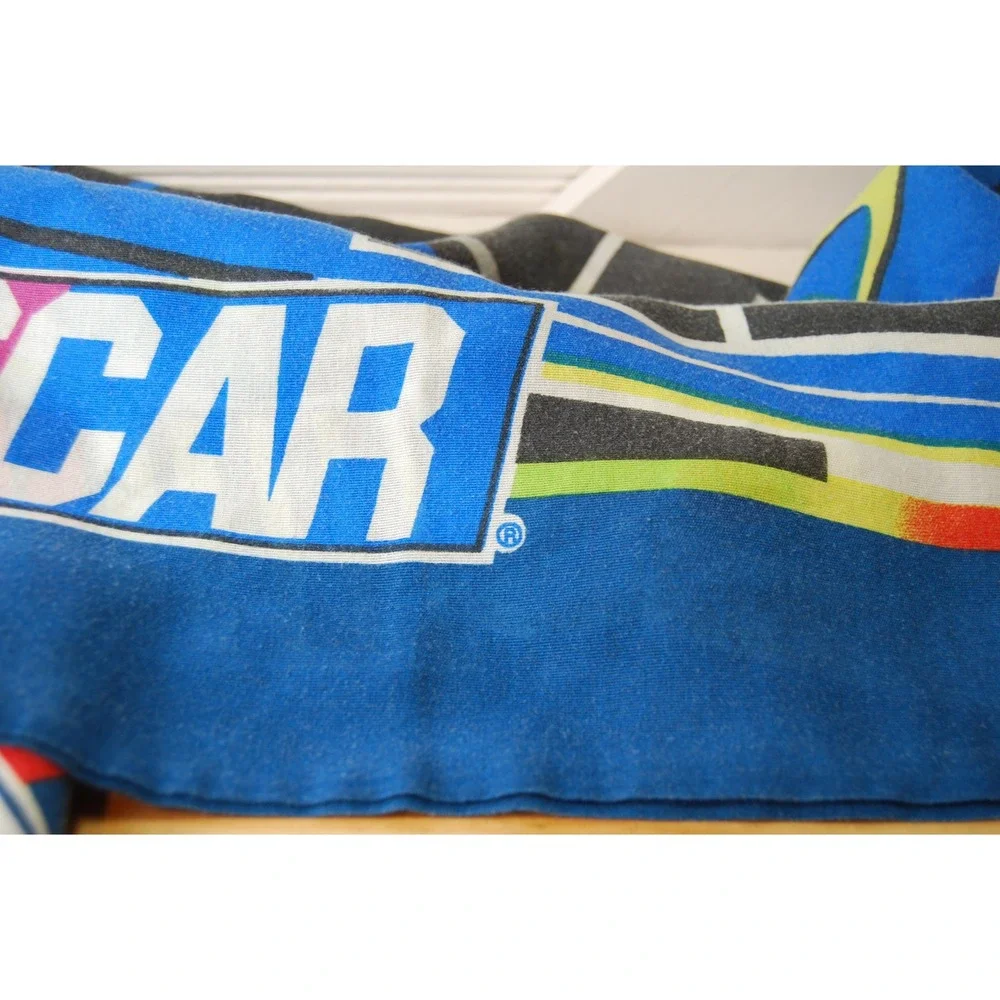 Vintage Nascar Pillowcase Standard size Dan River‎ Two-sided Race car pillow